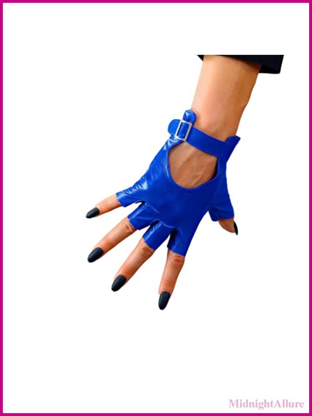 Genuine Sheepskin Leather Fingerless Motorcycle Driving Gloves